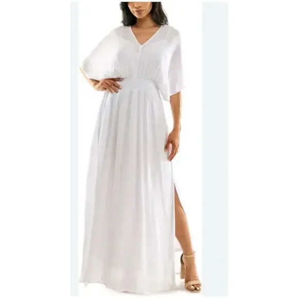 Nina Leonard | Dresses | Nina Leonard Womens Vneck Smocked Waist Flowy Maxi Dress White Wedding Size M | Poshmark Nina Leonard | Dresses | Nina Leonard Womens Vneck Smocked Waist Flowy Maxi Dress White Wedding Size M | Poshmark